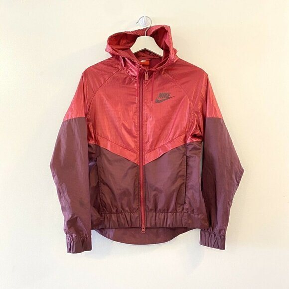 NIKE Sportswear Windrunner Jacket Coat Red Women’s XS Extra Small 804947-620 - Picture 1 of 10